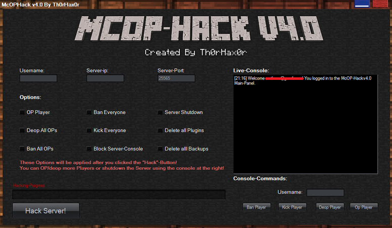 free op hack minecraft